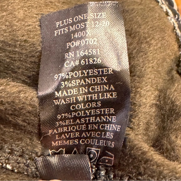 Just Cozy Women’s Leggings 12-20 Cream Red Fleece Lined - Picture 11 of 14